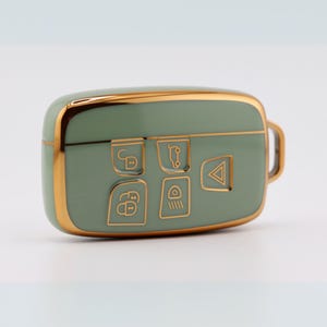 Premium Key Cover for Range Rover/ Land Rover/ Jaguar (Green) - Evoque, Defender, Discovery, Freelander, E-Pace, F-Type, I-Pace, XE, XF, XJR