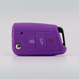 Purple Silicone Key Cover for VW, Skoda, SEAT