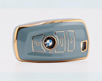Premium Key Cover for BMW (Grey) - 1 Series, 2 Series, 3 Series, 4 Series, 5 Series, 7 Series, X1, X2, X3, X4, X5, X6
