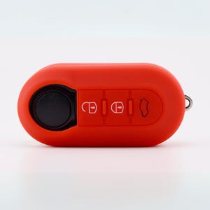 Red Silicone Key Fob Cover: Fiat, Peugeot, Citroen, Vauxhall