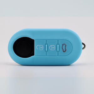 Key Cover for Fiat/ Vauxhall/ Peugeot/ Citroen (Light Blue) - Fiat 500, Punto, Panda, Ducato, Combo, Relay, Boxer, Bipper, Nemo