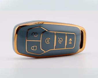 Premium Key Cover for Ford (Grey) - Mustang, Mondeo, Fusion, Explorer, Edge, F150, F250, F350