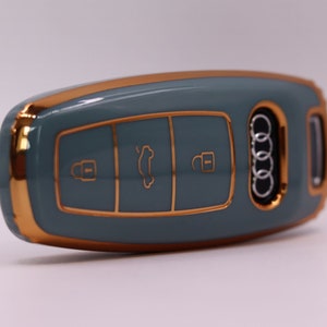 Premium Audi Key Cover (Grey) - A3 - A4 - A5 - A6 - A7 - A8 - Q4 - Q8 - S3 - S8 - SQ2 - E-Tron