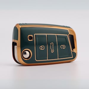 Dark Green Key Cover for VW, Skoda, Seat: Golf, Polo, Octavia