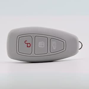 Key Cover for Ford (Grey) - Fiesta - Focus - Kuga - S-Max - C-Max - B-Max - Galaxy - Courier