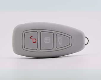 Key Cover for Ford (Grey) - Fiesta - Focus - Kuga - S-Max - C-Max - B-Max - Galaxy - Courier