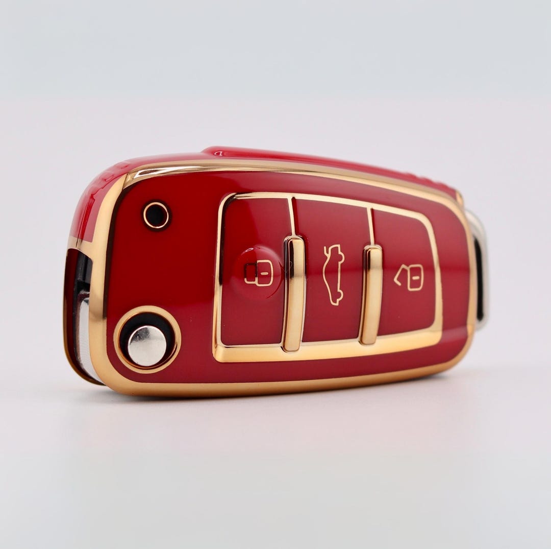 ontto - Custodia per chiave auto con portachiavi, custodia in TPU per Audi A1 A3 A4 A5 A6 A6L A8 Q2 Q3 Q5 Q7 TT TTS R8 S3 S4 S5 S6 RS3