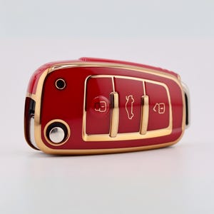 Premium Audi Key Cover (Red) – A1 - A3 - A4 - A6 - Q2 - Q3 - Q7 - TT - S1 - S3