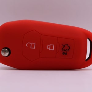 Key Cover for Ford (Red) - Mondeo, Mustang, Ranger, Custom, Everest, Edge, F-150, F-250, S-Max, Galaxy
