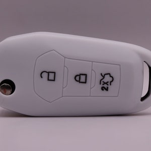 Key Cover for Ford (White) - Mondeo, Mustang, Ranger, Custom, Everest, Edge, F-150, F-250, S-Max, Galaxy