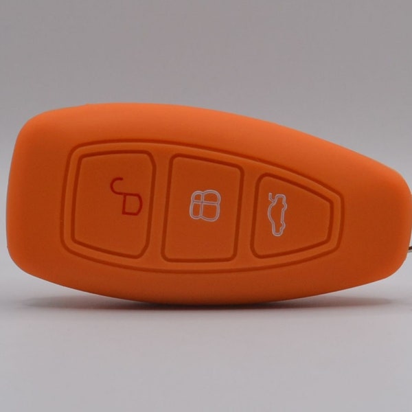 Ford Key Cover (Orange) - Fiesta - Focus - Kuga - S-Max - C-Max - B-Max - Galaxy - Courier