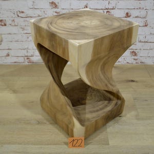 Stool solid wood seat stool wooden footstool teak storage wooden stool side table flower stool storage tree stump No. 122