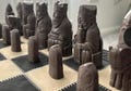 Isle of Lewis Chess Set: Vintage Style Crushed Stone & Resin Chessmen