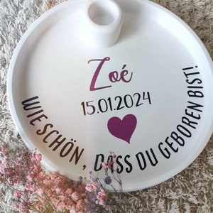 Birthday plate, birthday, gift, personalized, decoration plate, baptism, birth gift, birth, wedding, personalized,