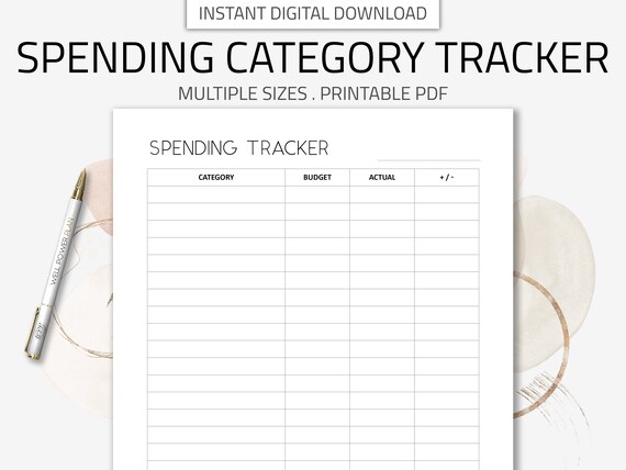 Spending Tracker Printable Expenses Tracker Spending Planner - Etsy