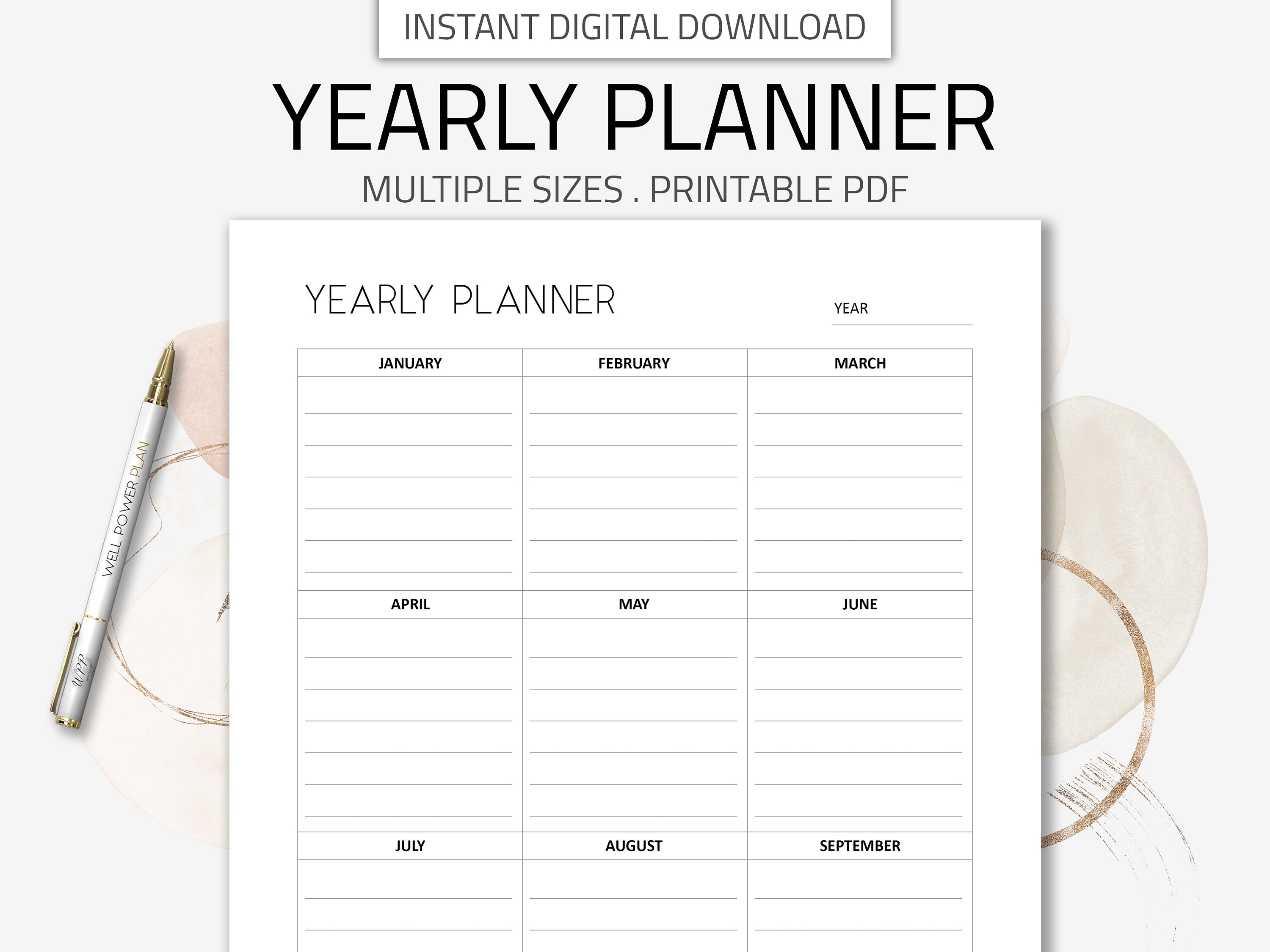 Yearly Task List - Etsy