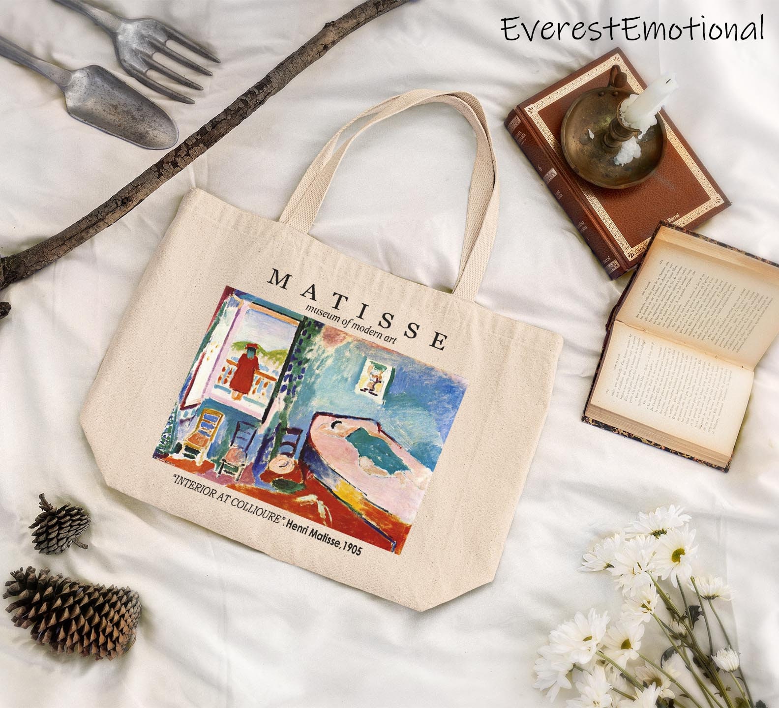 vintage wildflower canvas pouch or tote bag — MUSEUM OUTLETS