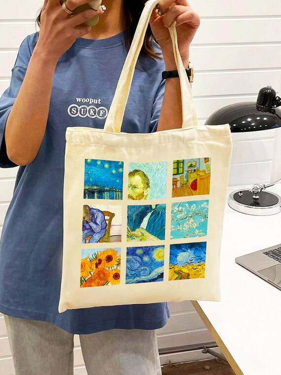 Artsy Tote Bag, Vincent Van Gogh Tote Bag, Van Gogh Art Gift
