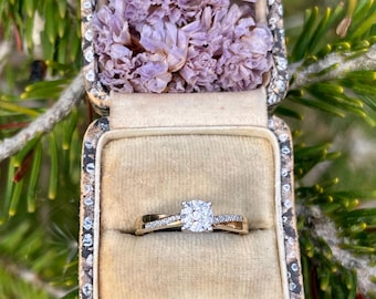 9ct Gold Gold Dress Rings Australia Pre-owned 9ct Yellow Gold Natural  Diamond Cross Over Ring,