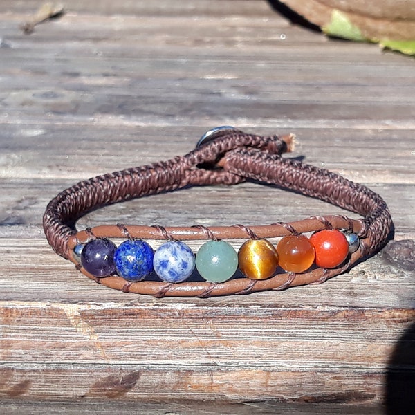 Bracelet Cuir 7 Chakras