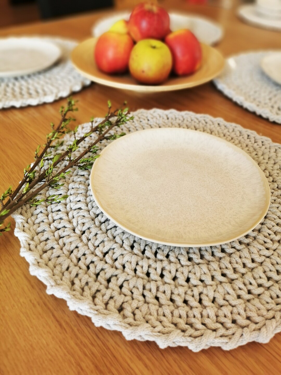 Set of 4 Placemats,simple Table Mats,minimalist Tablemats Set ...