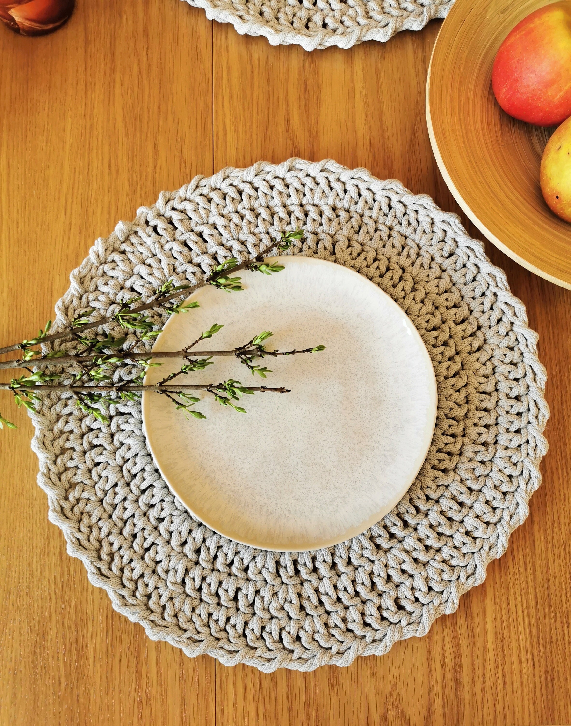 Set of 4 Placemats,simple Table Mats,minimalist Tablemats Set ...