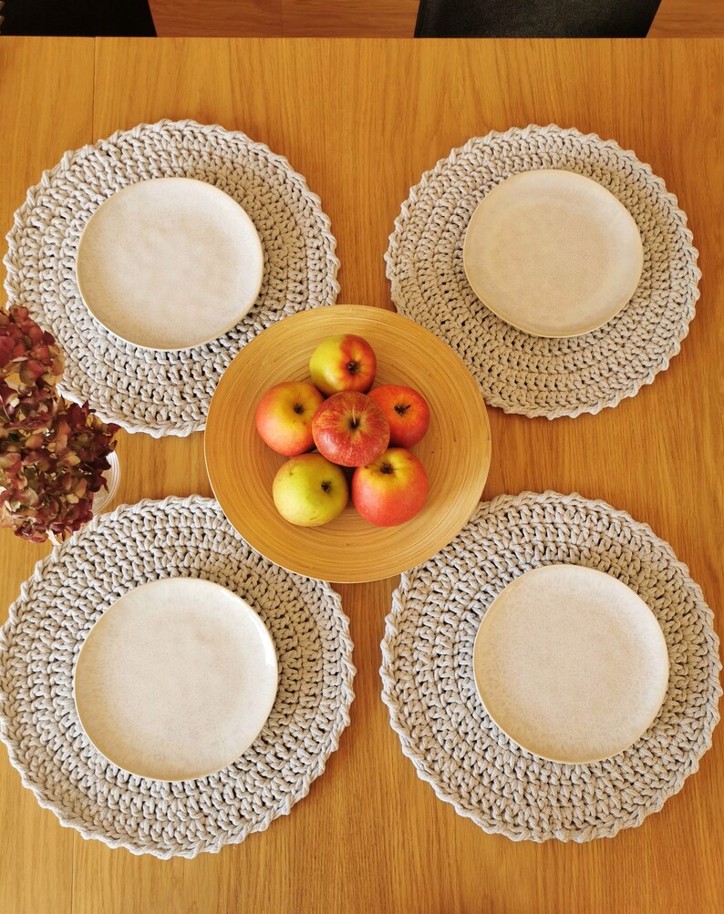 Set of 4 Placemats,simple Table Mats,minimalist Tablemats Set ...
