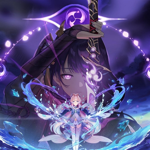 1x Genshin Impact: Baal Raiden Shogun plagát-manga anime cosplay hra Klee eevee zhongli hu tao xiao itto Venti qiqi lumine riedko ganyu