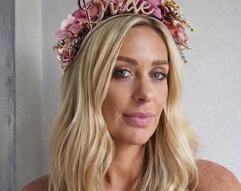 Bride headband, hen party crown,winter bride, winter bride headband,hen party gift, bride headband,  hen party headband, bachelorette crown