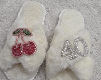 30th gift,40th gift,21st gift,50th slippers gift,slippers,personalised birthday gift slippers,wife 30 40 50th gift