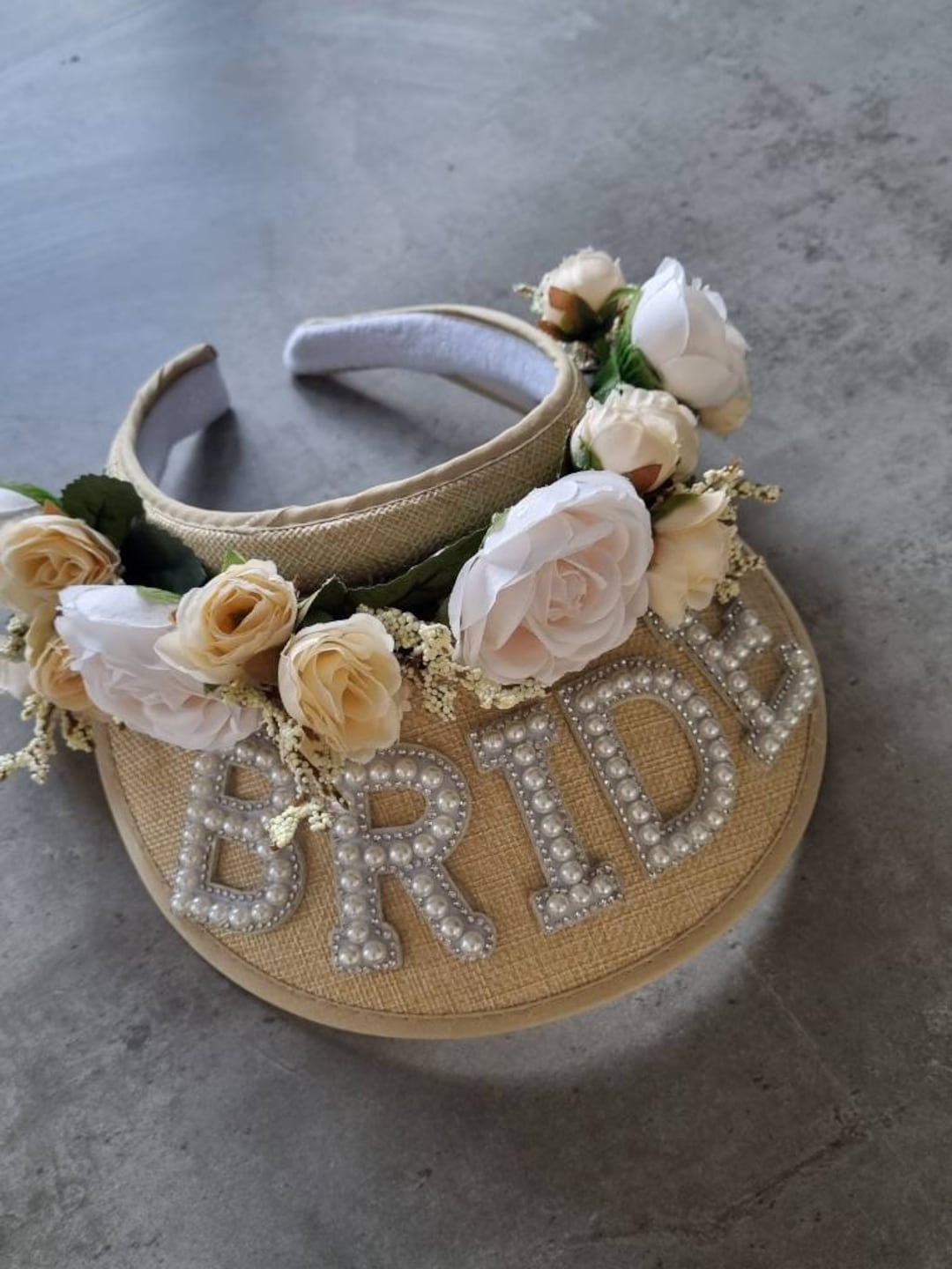 Pearl Bride Visor, Hen Party Headband, Bridal Gift - Etsy