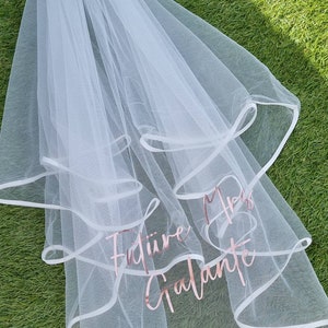 Hen party veil, bride veil, personalised veil, rose gold veil, hen party  gift, bride gift, personalised hen party accessories ,veil