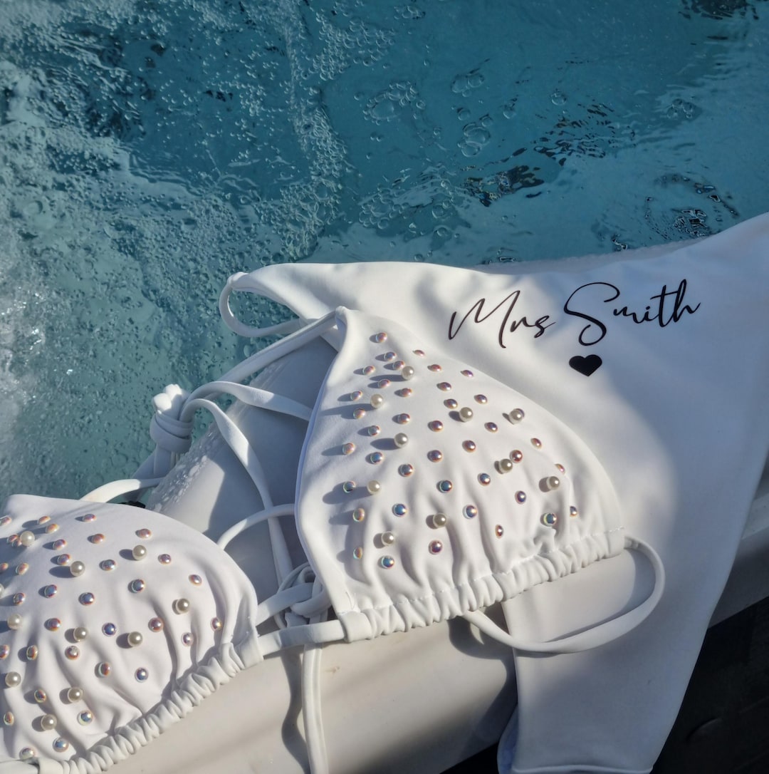 Costume Da Bagno Bikini Team Bride Per Addio Al Nubilato | Bride To Be Con Scritta Per Feste E Vacanze