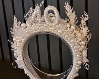 Corona para 30, 40, 50 y 60 años, corona de cumpleaños, diadema para 21 años, regalo para 18 años, regalo para 30 años, corona para 40 años, diadema de cumpleaños, diadema de festival, diadema de perla
