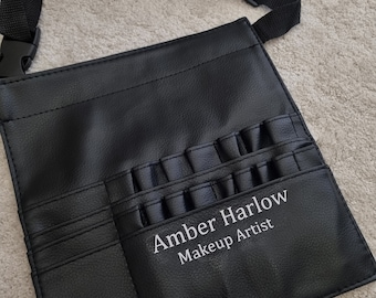 Cinturón de herramientas de maquillaje, cinturón de maquillaje personalizado, delantal de peluquero, bolsa de maquillaje profesional, cinturón de herramientas de maquillador, brocha de maquillaje, delantal de belleza