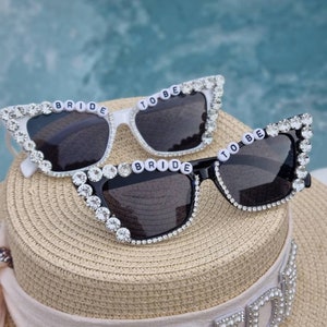 Bride to be sunglasses | personalised sunglasses | hen party sunglasses | pearl sunglasses| bachelorette glasses|bachelorette gift