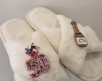 30th gift,40th gift,21st gift,50th gift,personalised birthday gift slippers,wife 30 40 50th gift