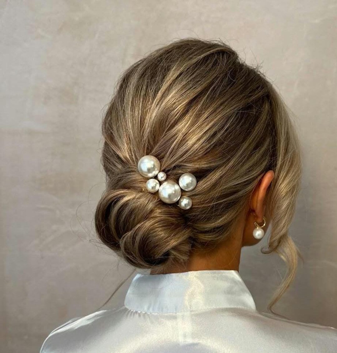 Bride Comb Pin Pearl Wedding Hair Comb Clip,bride Hair Comb Pin,wedding Day Hair ...