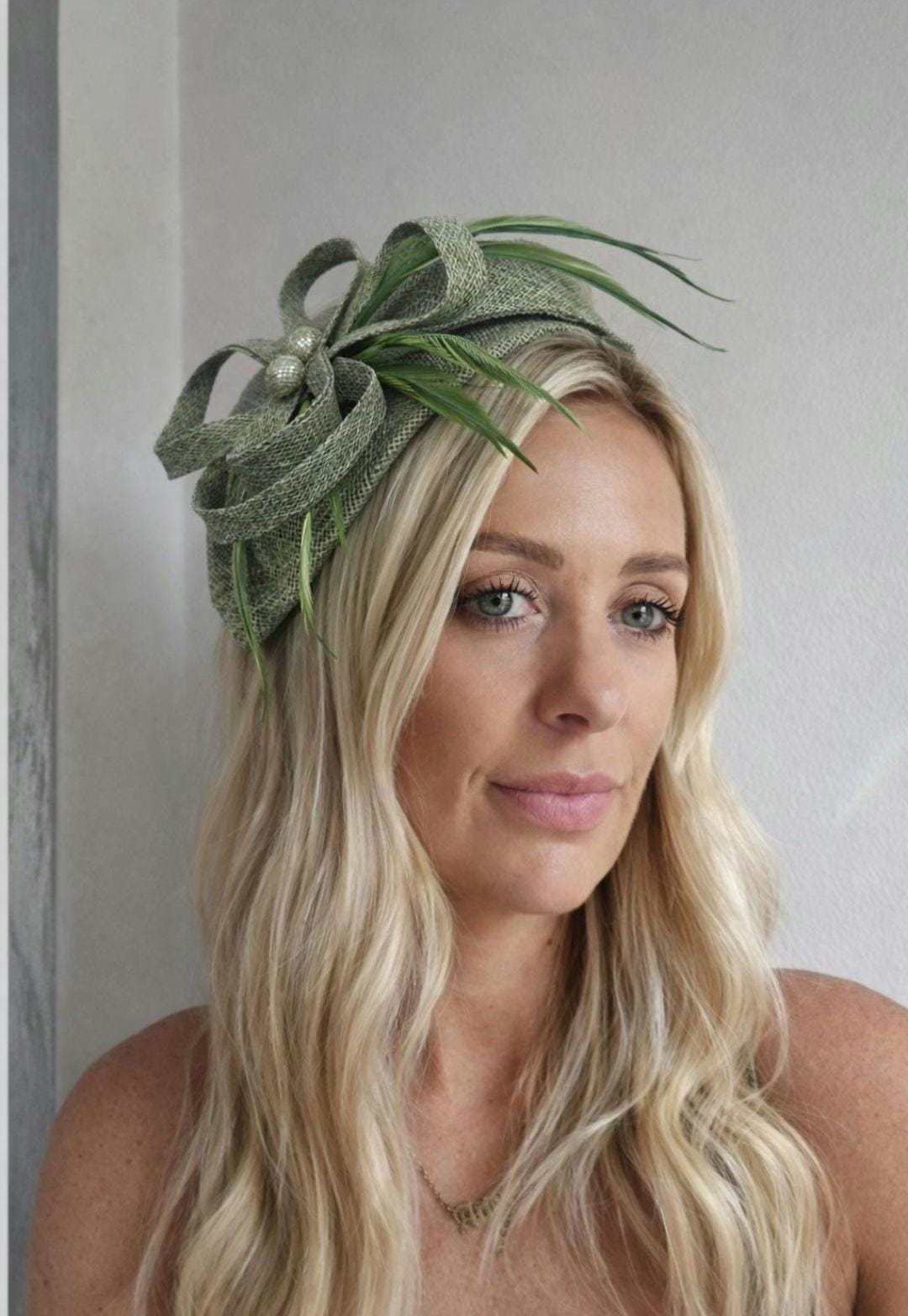 Sage Green Fascinator - Etsy display picture 1
