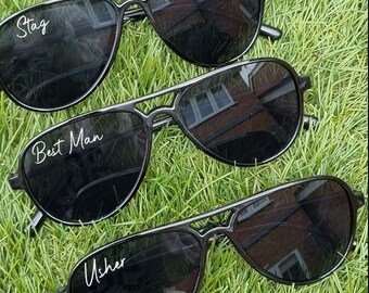 Gafas de sol personalizadas para hombres, gafas de sol de despedida de soltero, regalos de padrinos de boda, regalo de padrino, regalo de despedida de soltero para el novio, gafas de ciervo