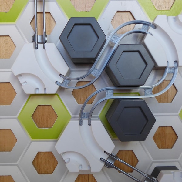 Gravitrax-compatibele zigzagsporen; set van 4 sporen; 3D-printen