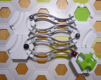 4 trilhos S curtos compatíveis com Gravitrax; impressos em 3D
