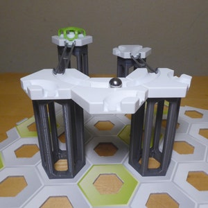 Kontakt kompatibel med Gravitrax böjda stenläggningsplattor; 3D-utskrift