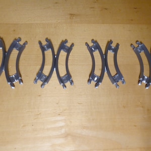 4 x Gravitrax-kompatibla korta 60-graders dubbla skenor; 3D-utskrivna