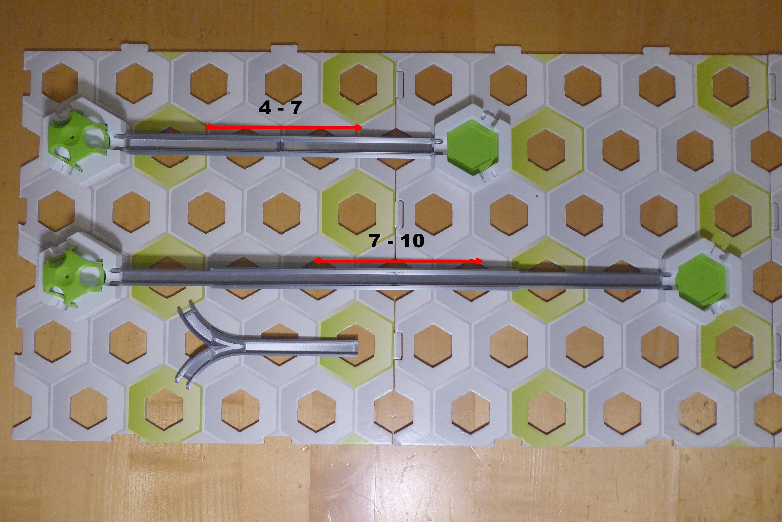 Rails extensibles compatibles Gravitrax + rail en Y ; impression 3D