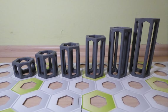 Lot De 6 Pierres De Hauteur Compatibles GraviTrax Junior – 3 Cm, 6 Cm, 9 Cm – Fabriqué En Allemagne