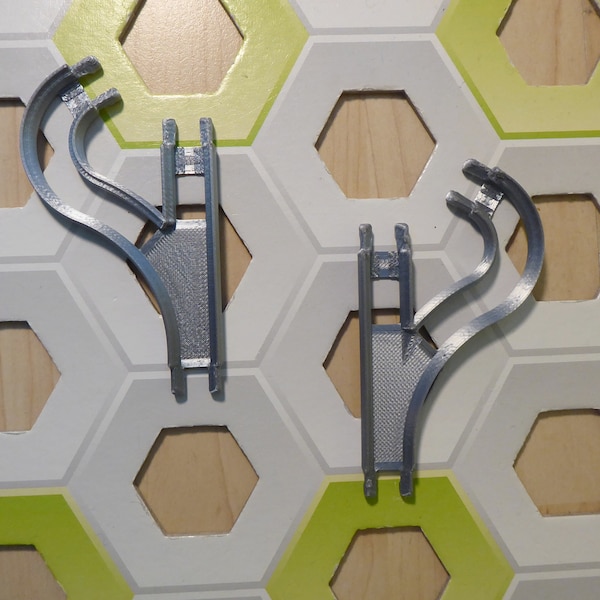 Gravitrax-compatibele 2-in-1 rails; set van 2 rails; 3D-geprint