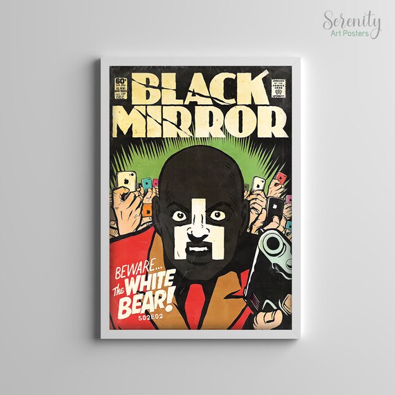 Black Mirror White Bear Black Mirror Poster Vintage Film Etsy
