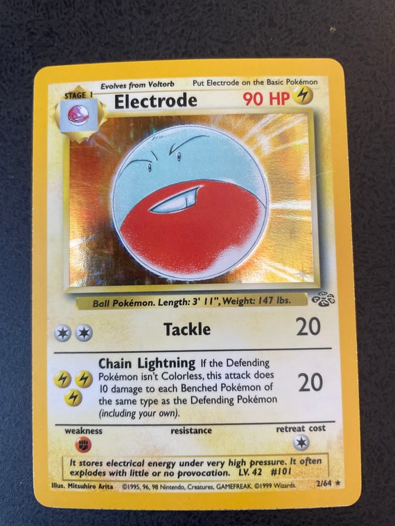 Pokémon Electrode Jungle Holo Rare Etsy