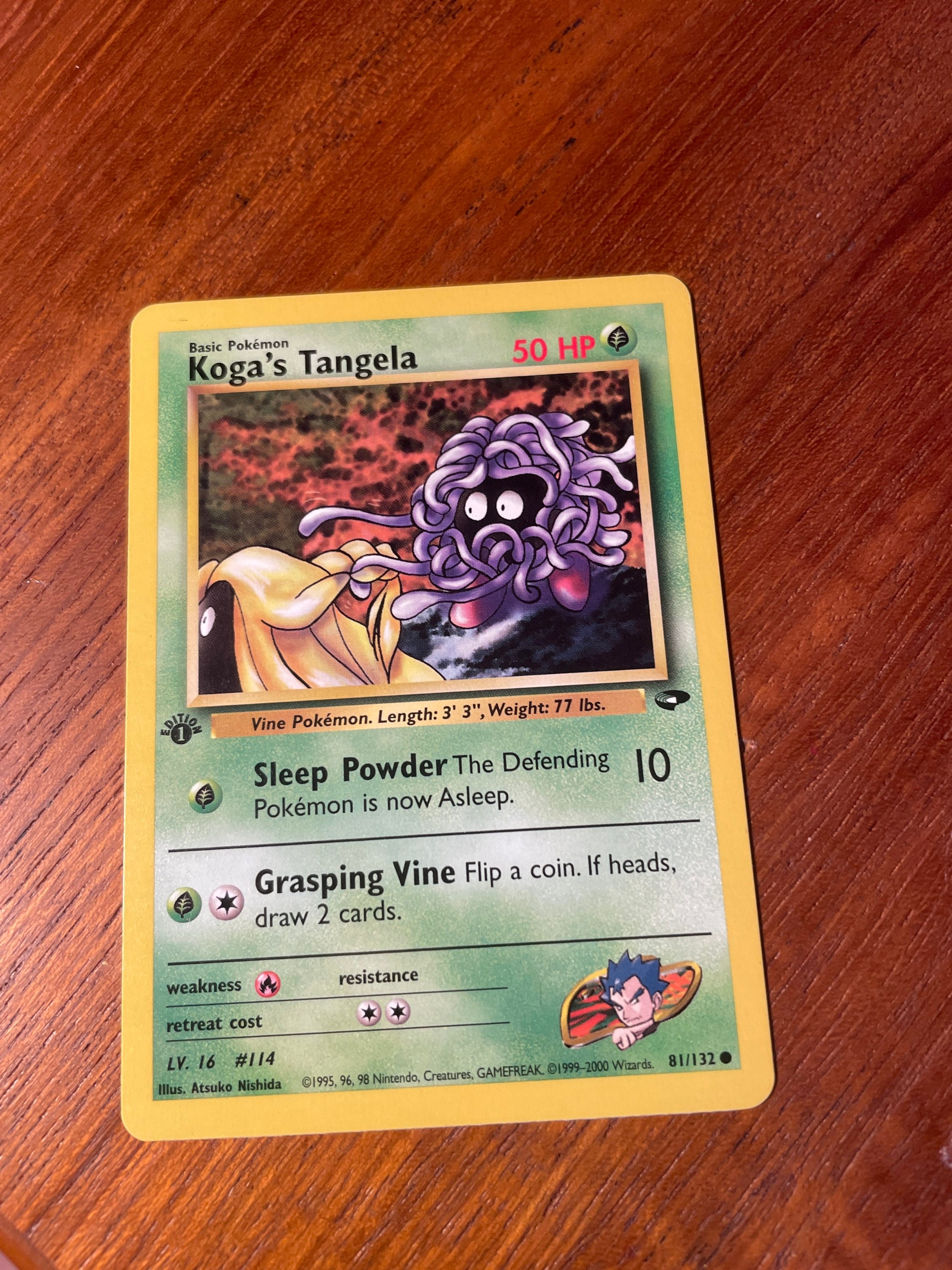 Pokémon 1st Edition Kogas Tangela Common Normal - Etsy
